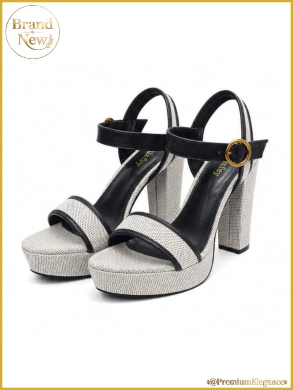 Platform Block Heel Sandals with Ankle Strap